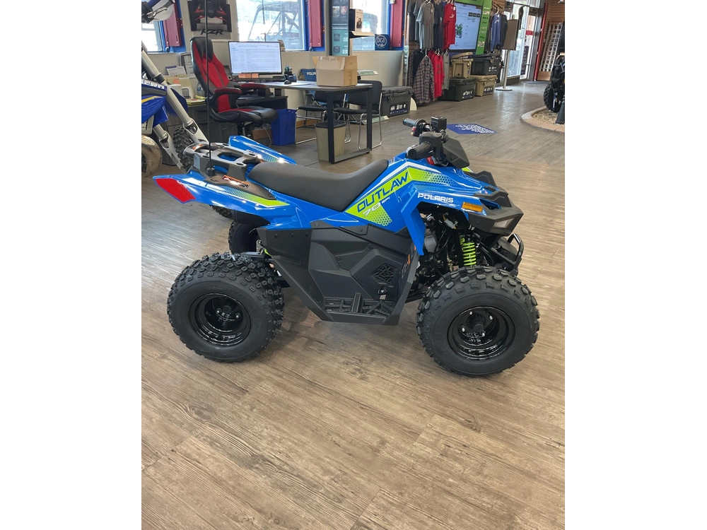 2025 Polaris Outlaw 70 Efi - Velocity Blue / Lifted Lime alt