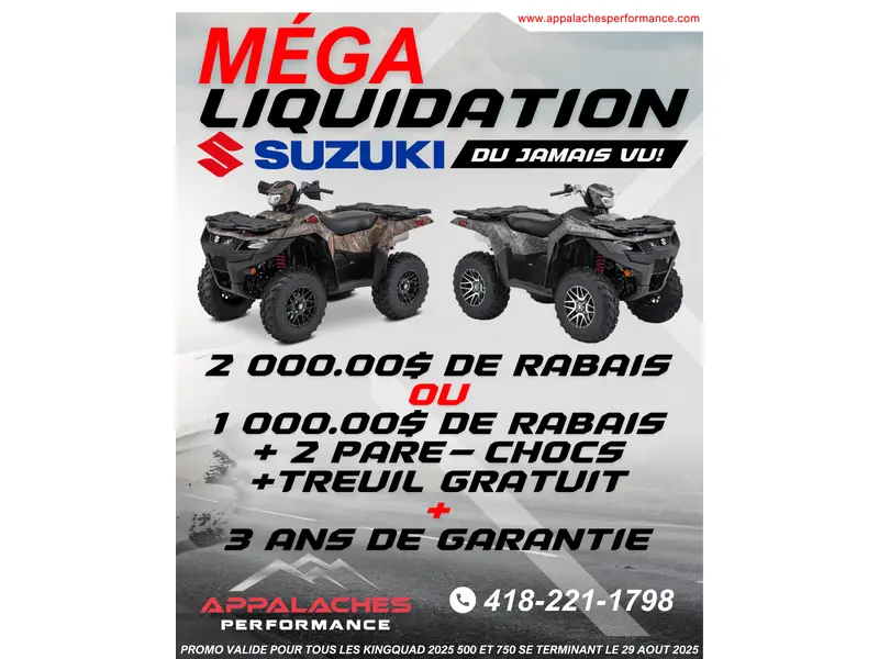2025 Suzuki KINGQUAD 750 XPZS BLEU