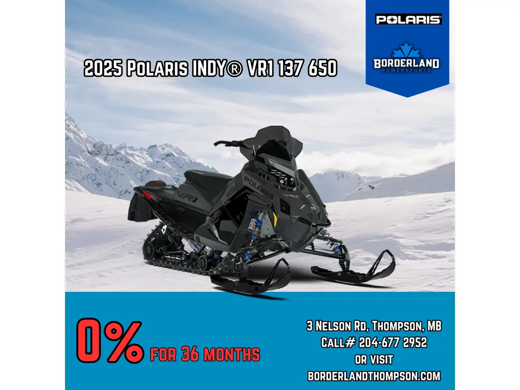 2025 Polaris INDY® VR1 137 650 - Grey / Gloss Black 