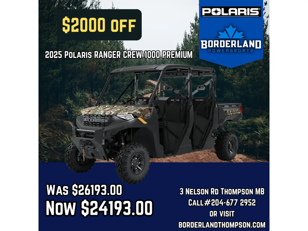 2025 Polaris RANGER CREW 1000 PREMIUM  - CAMO 