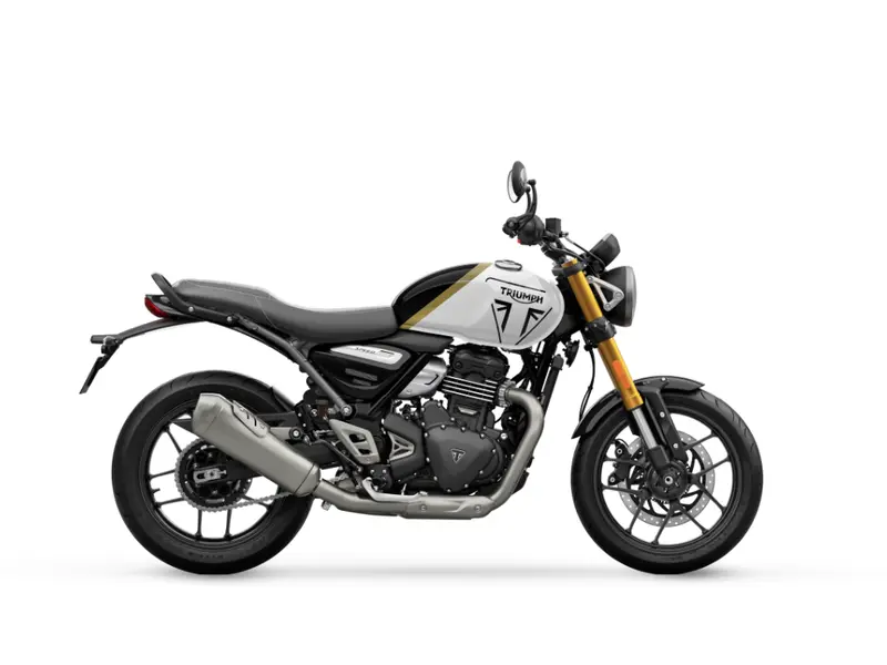 2026 Triumph Speed 400 // Pearl Metallic White/Phantom Black