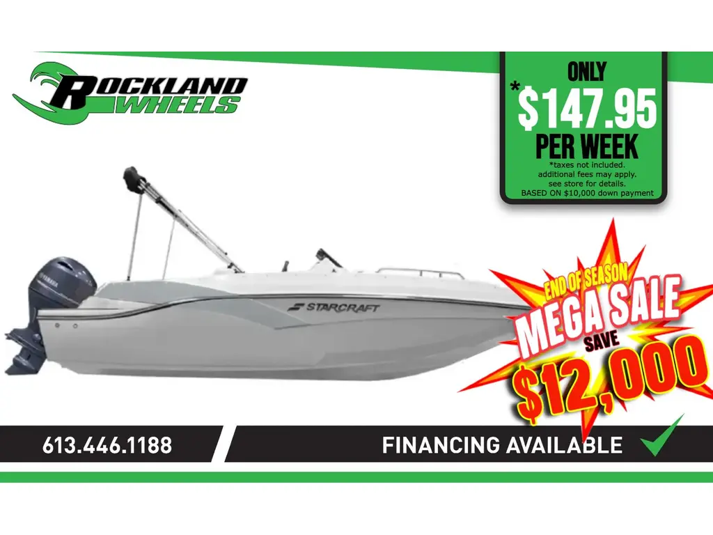 Starcraft SVX 211 OB with 150HP Outboard and Trailer 2023