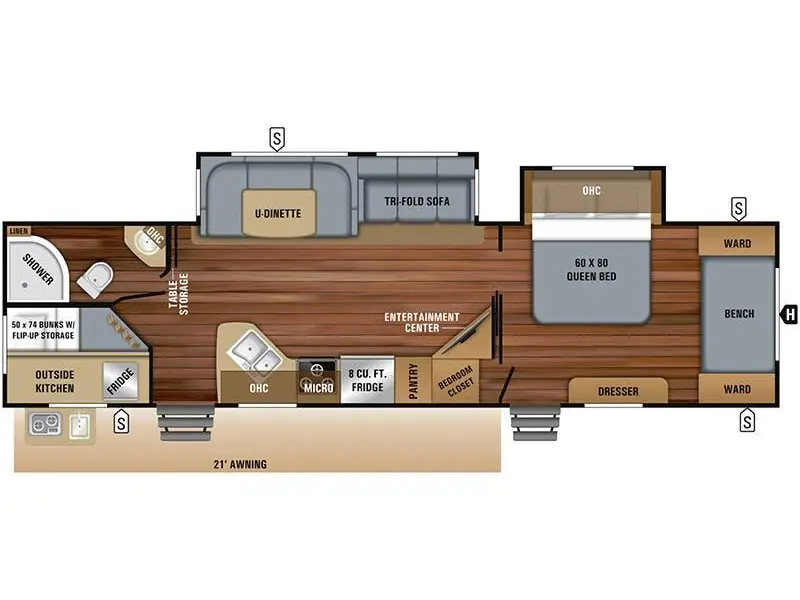 2019 Jayco White Hawk 32BHS thumbnail 2