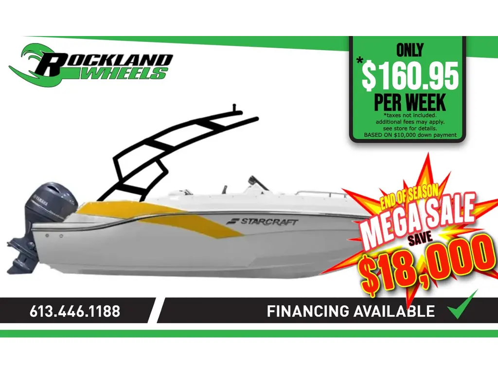 Starcraft SVX 190 OB with 150HP Outboard and Trailer 2024