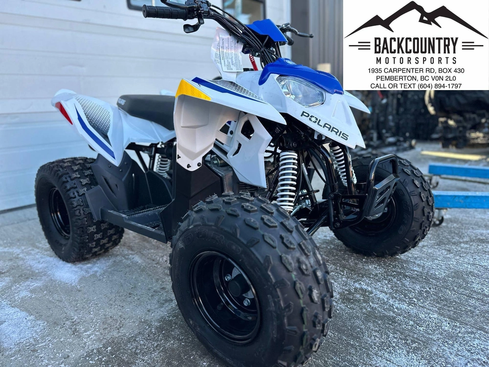 2025 Polaris Outlaw 110 Efi - Bright White / Blue alt