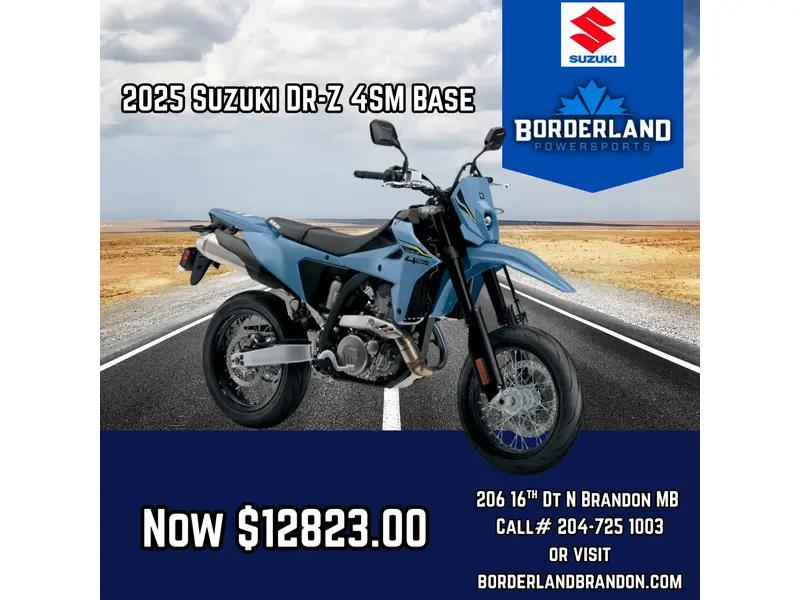 2025 Suzuki DR-Z 4SM Base-Sky Gray