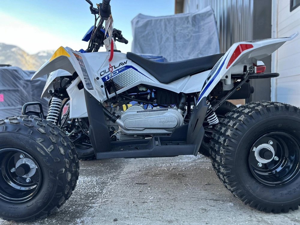 2025 Polaris Outlaw 110 Efi - Bright White / Blue alt