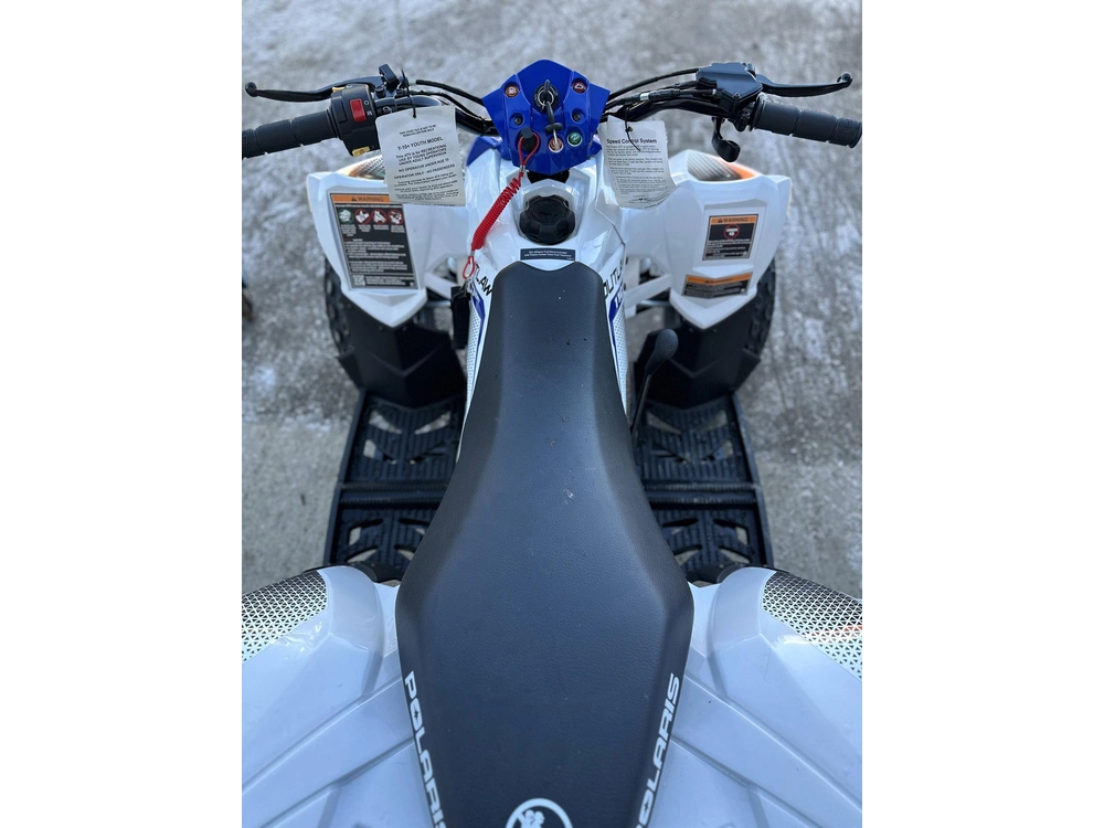 2025 Polaris Outlaw 110 Efi - Bright White / Blue alt