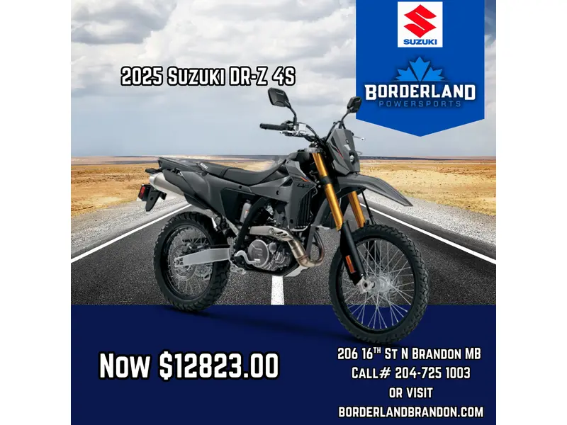 2025 Suzuki DR-Z 4S-Solid Iron Gray