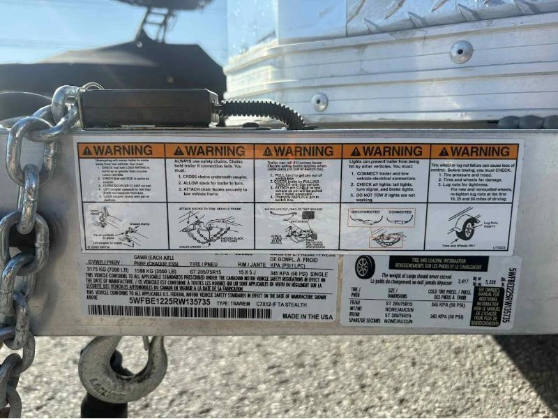 Stealth Trailers C7x12 Tandem 2024 alt