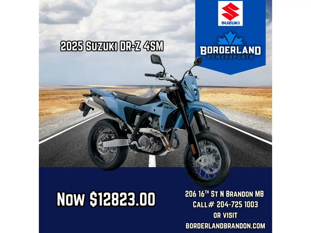 2025 Suzuki DR-Z 4SM-Sky Gray 