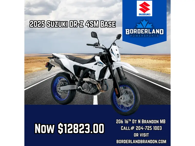 2025 Suzuki DR-Z 4SM Base-Solid Special White No.2