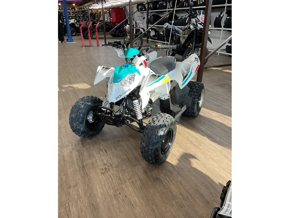 2025 Polaris Outlaw 110 Efi - Bright White / Rad Green alt