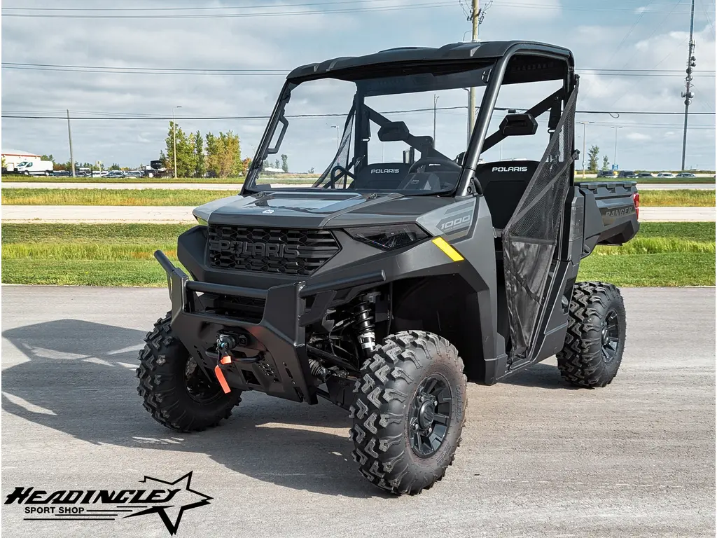 2025 Polaris Ranger 1000 Premium // Granite Gray - w/ Windshield, Bed Liner & Hitch