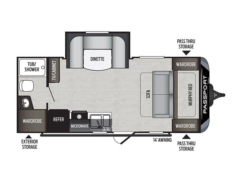 Keystone Rv Passport Sl Super-lite Series 199ml 2020 alt