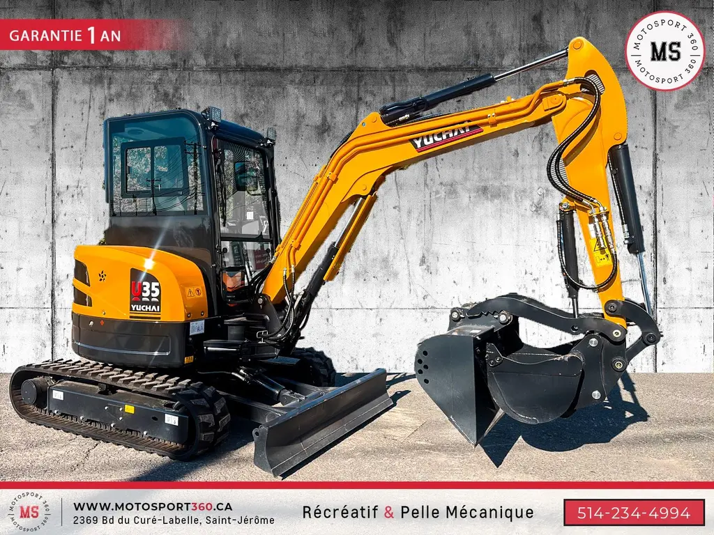 YUCHAI U35 3.8 TONNES NEUVE ! CAOUTCHOUC 2025 - 5000$ RABAIS !!!