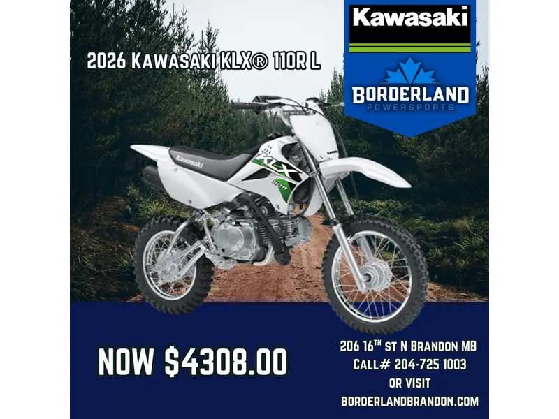2026 Kawasaki KLX® 110R L - Bright White