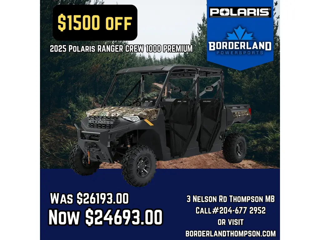 2025 Polaris RANGER CREW 1000 PREMIUM  - CAMO 