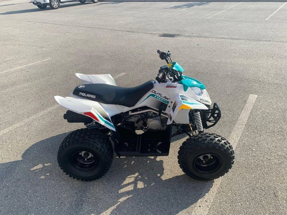 2025 Polaris Outlaw 110 Efi - Bright White / Rad Green alt