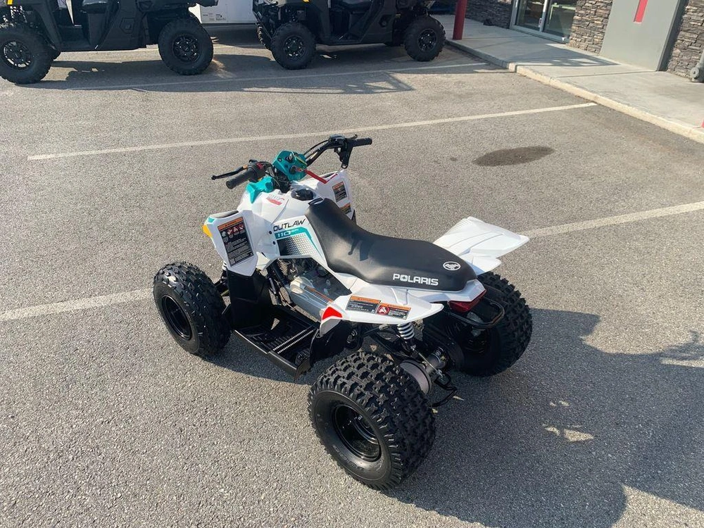 2025 Polaris Outlaw 110 Efi - Bright White / Rad Green alt
