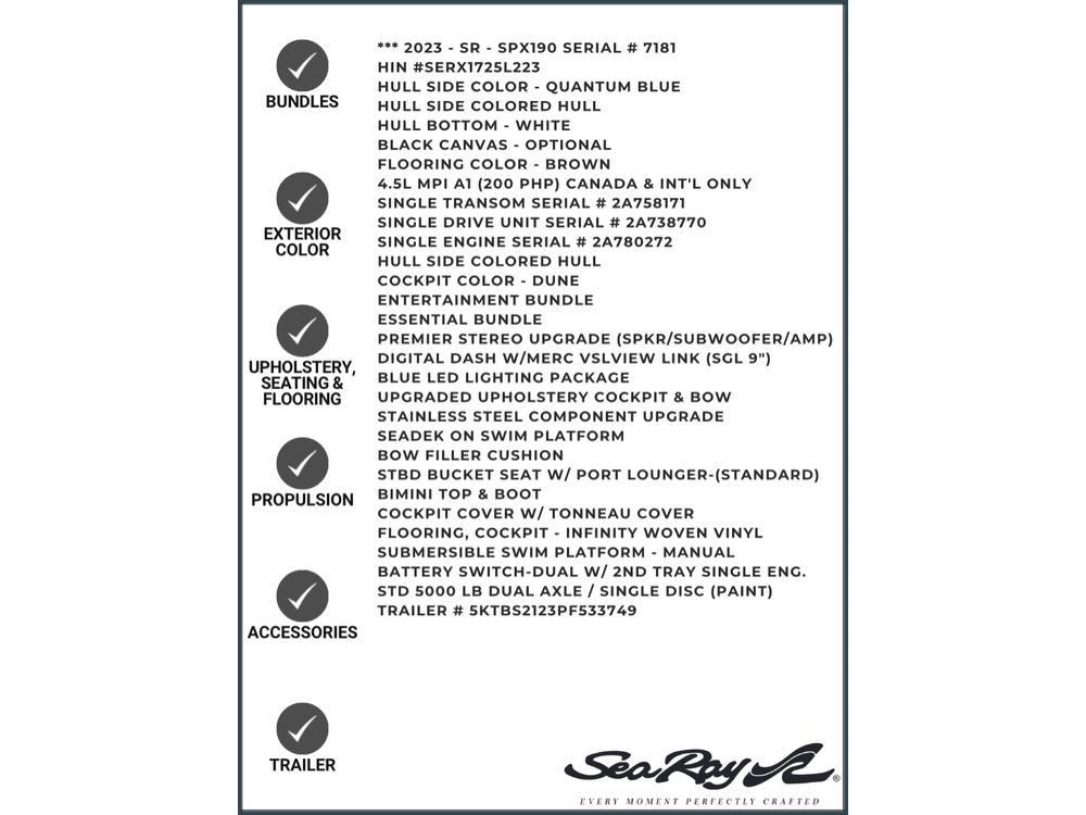 2023 Sea Ray Spx 190 No Luxury Tax* alt