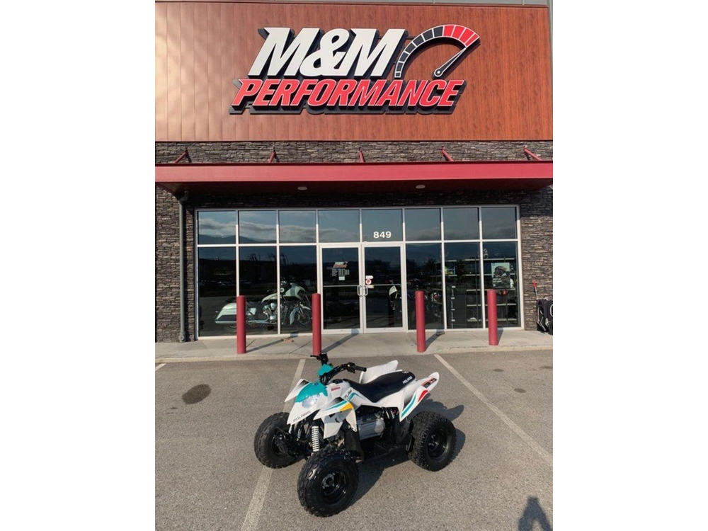 2025 Polaris Outlaw 110 Efi - Bright White / Rad Green alt