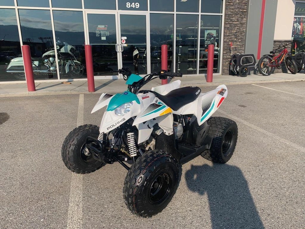 2025 Polaris Outlaw 110 Efi - Bright White / Rad Green alt