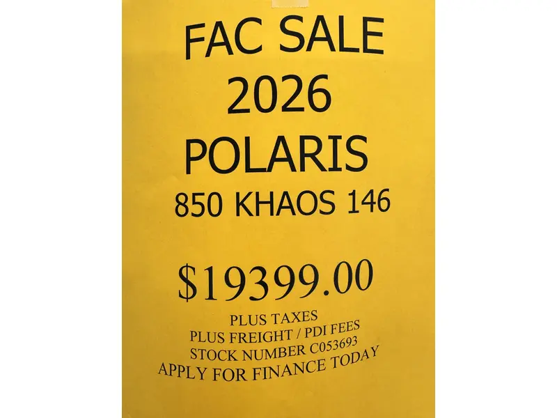 2026 Polaris 850 KHOAS 145