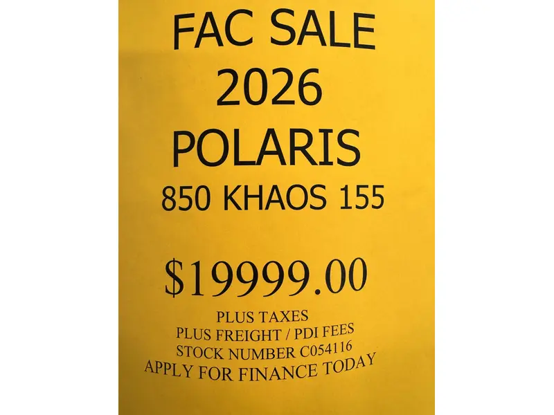 2026 Polaris 850 KHOAS 155