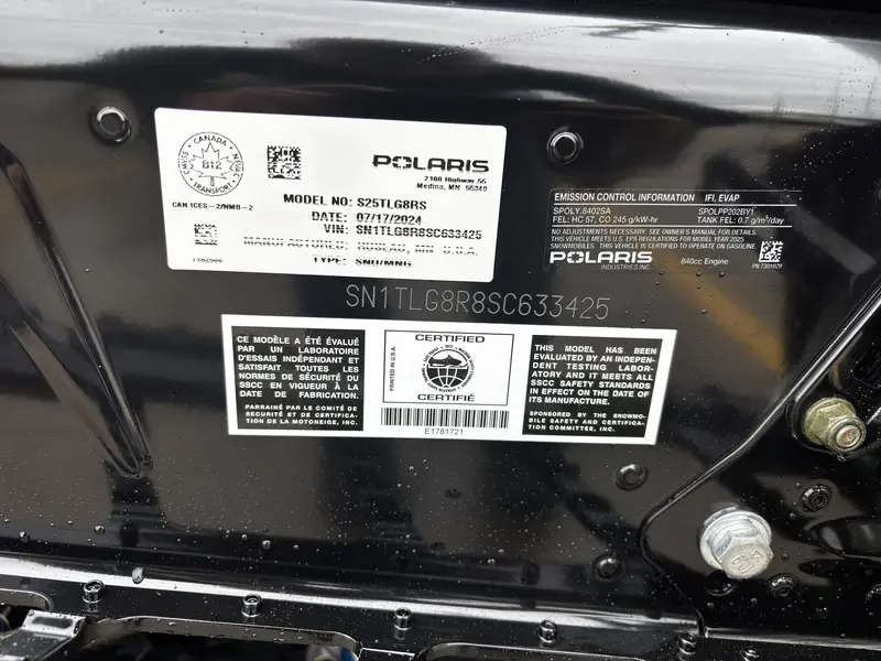 2025 Polaris 850 RMK KHAOS 146 SLASH