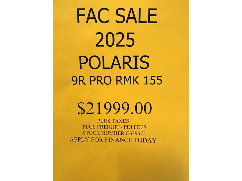 2025 Polaris 9R PRO RMK 155