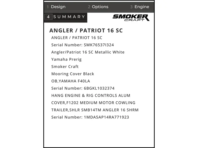 2024 Smoker-Craft Angler / Patriot 16 SC