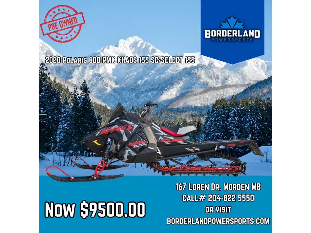 2020 Polaris 800 RMK KHAOS 155 SC-SELECT 155