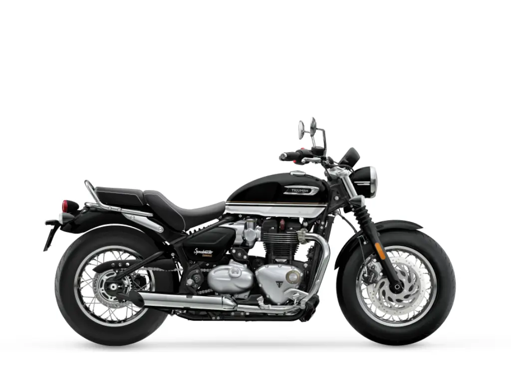 2026 Triumph Bonneville Speedmaster // Sapphire Black/Crystal White 