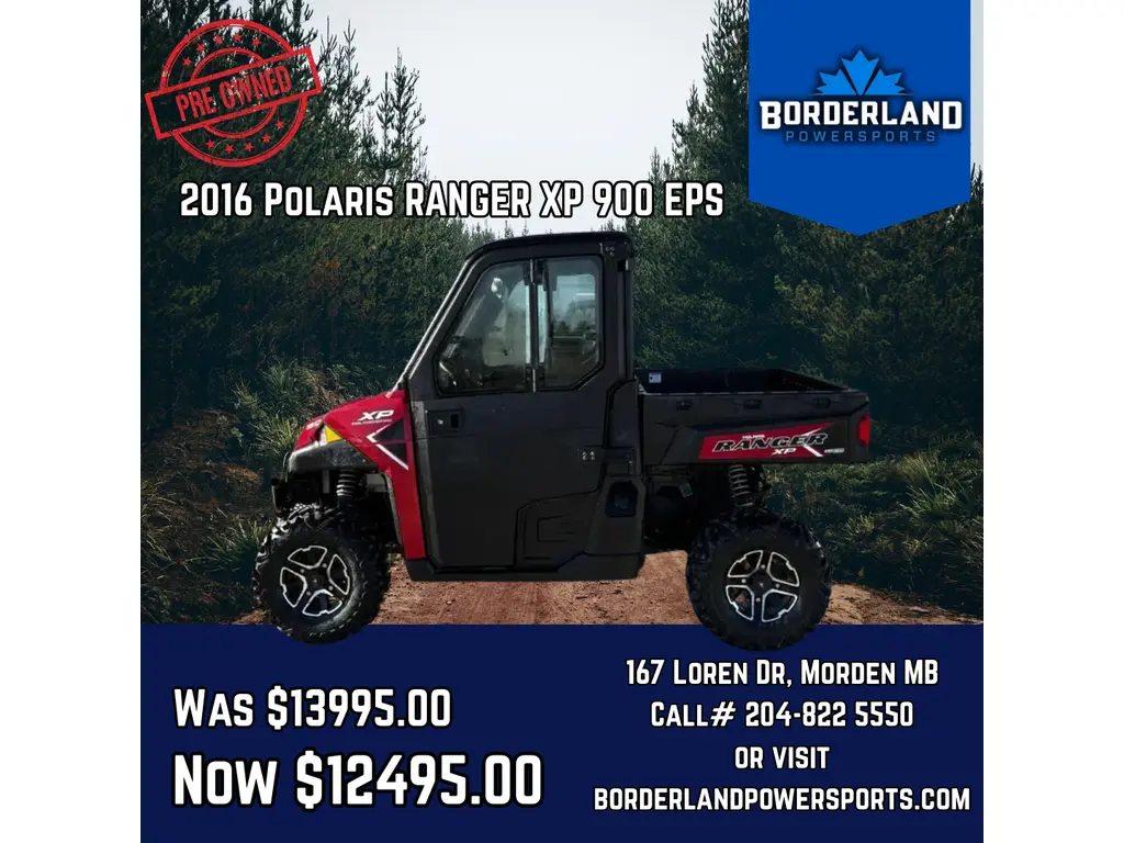 2016 Polaris RANGER XP 900 EPS SUNSET RED