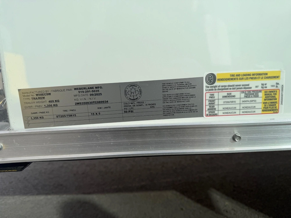 2026 Weberlane Weberlane 5x8+6'' Sa 2 Portes alt