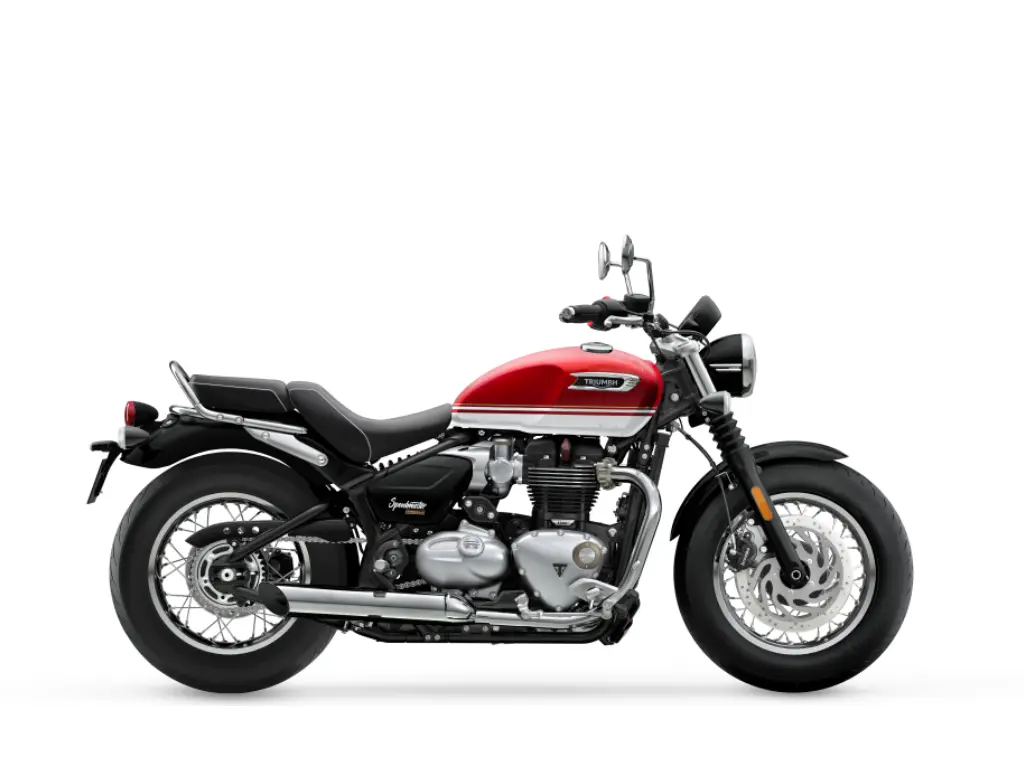 2026 Triumph Bonneville Speedmaster // Carnival Red/Crystal White 