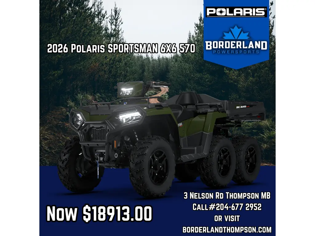 2026 Polaris SPORTSMAN 6X6 570 SAGE GREEN