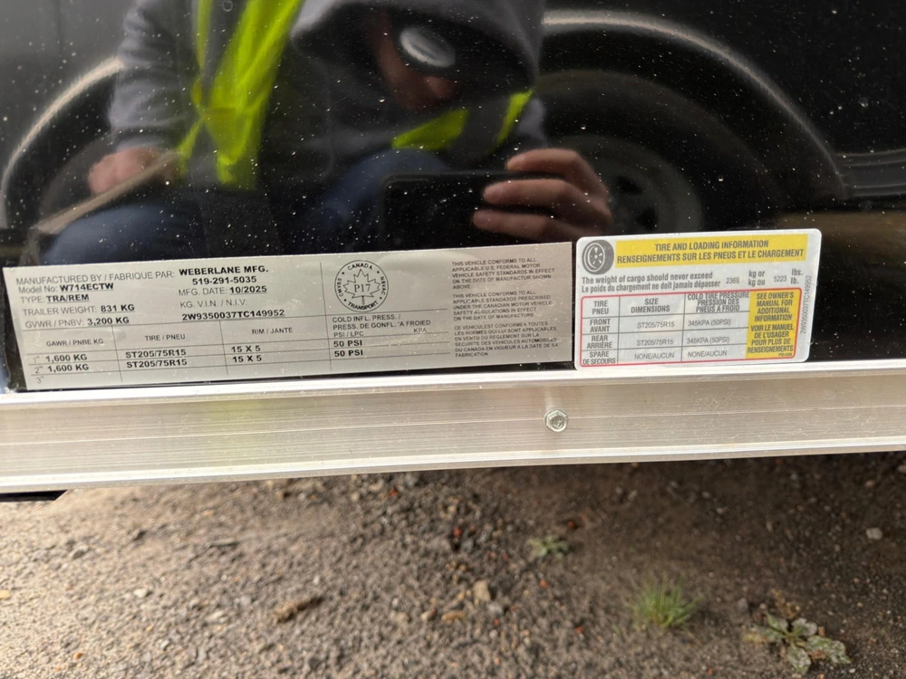 2026 Weberlane Weberlane 7x14+6'' Ta 2 Portes alt