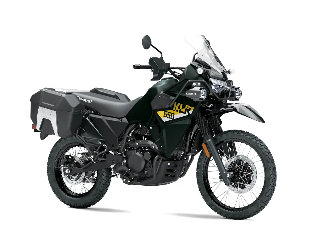2026 Kawasaki KLR650 Adventure // Metallic Matte Dark Green 