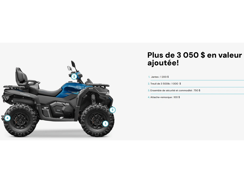 2025 Cfmoto Cforce 600 Touring alt