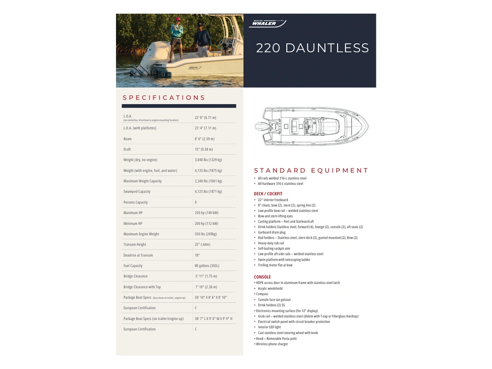 2025 Boston Whaler 220 Dauntless alt