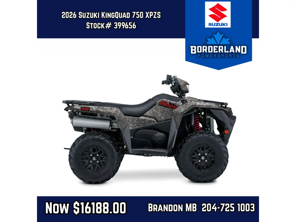 2026 Suzuki KingQuad 750 XPZS - Cast Carbon