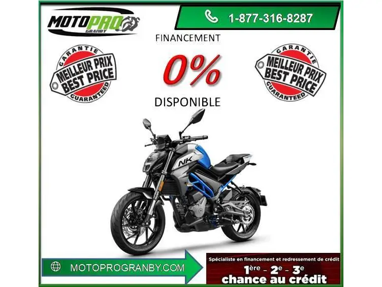 2026 CFMOTO 300NK 300nk 300 nk z400 financement PETITES PLAQUES