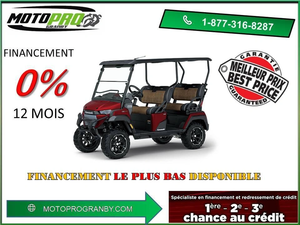 2025 Kawasaki Nav 4e Limited Cart Kart Golf 4 Places Lithium Équipé Stéréo alt