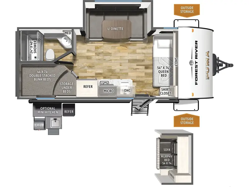 2026 Forest River PUMA CAMPING EDITION 18BHCE