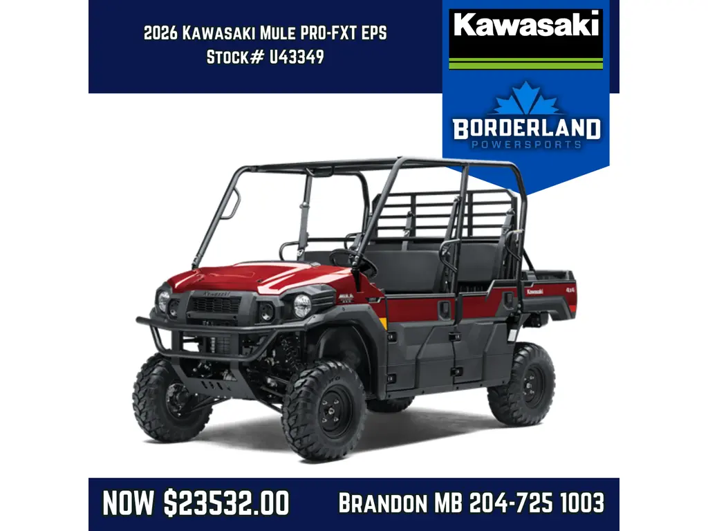 2026 Kawasaki Mule PRO-FXT EPS - Dark Royal Red 