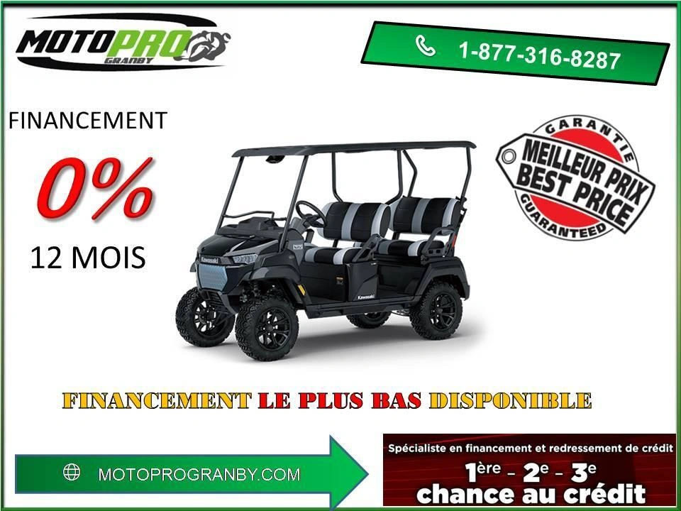 2025 Kawasaki Nav 4e Le Cart Kart Golf 4 Places Batterie Lithium Deluxe alt