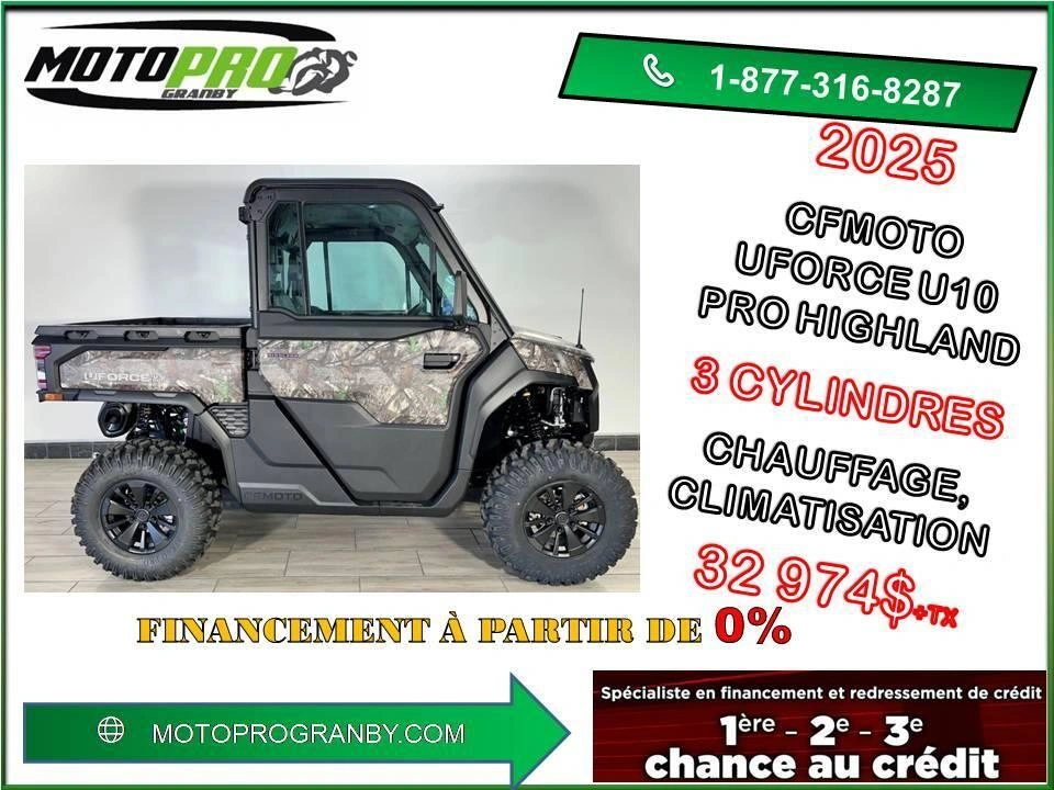 2025 Cfmoto Uforce U10 Pro Highland Uforce U10 Uforceu10 Pro Highland Tout Équipé Camo alt