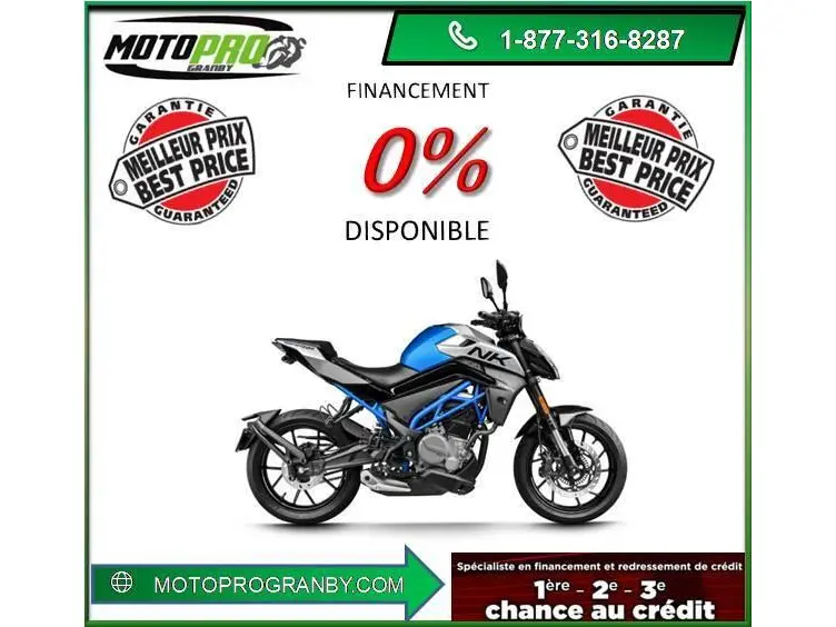 2026 CFMOTO 300NK 300nk 300 nk z400 financement PETITES PLAQUES